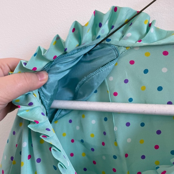 Vintage Swing Homemade Dress Pinup Lucy Teal Dot I love Lucy - Picture 4 of 9